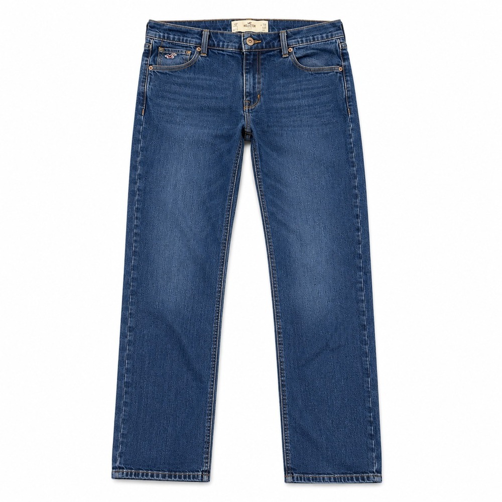 Hollister SoCal Stretch Jeans Womens 9R 29x33 Low Rise Dark Wash Straight Denim